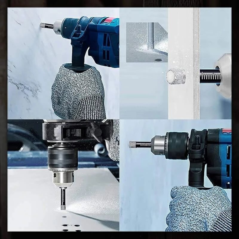 Diamond Dry Drill Bits Hole Saw Cutter for Granite Marble Ceramic Tile Glass Hex Head Bits