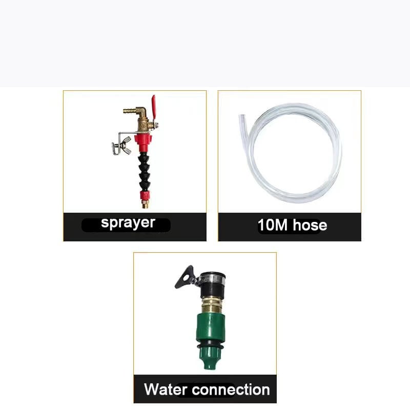 Cutting machine spray system water sprinkler