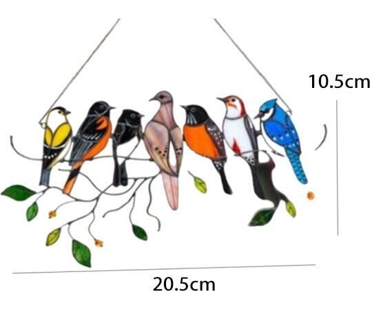 Best Gift-Birds Stained Window Panel Hangings