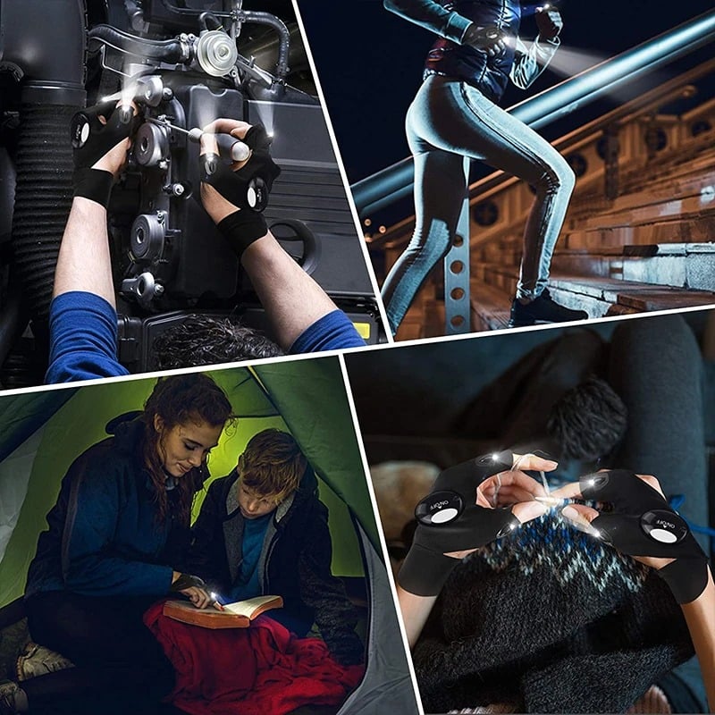 LED gloves with waterproof lightš„