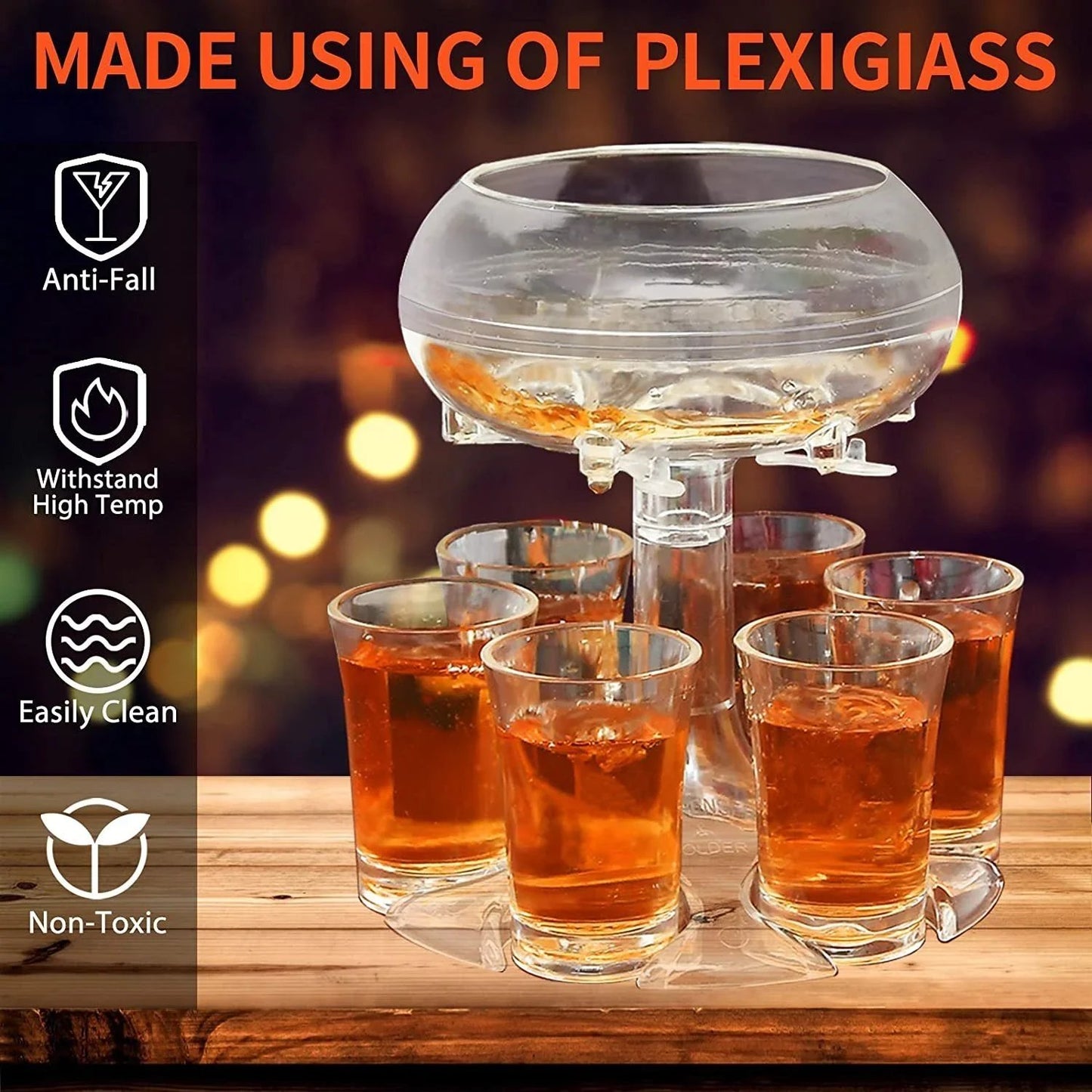 🌈 Hot-sale🥂 6 Shot Glass Dispenser and Holder