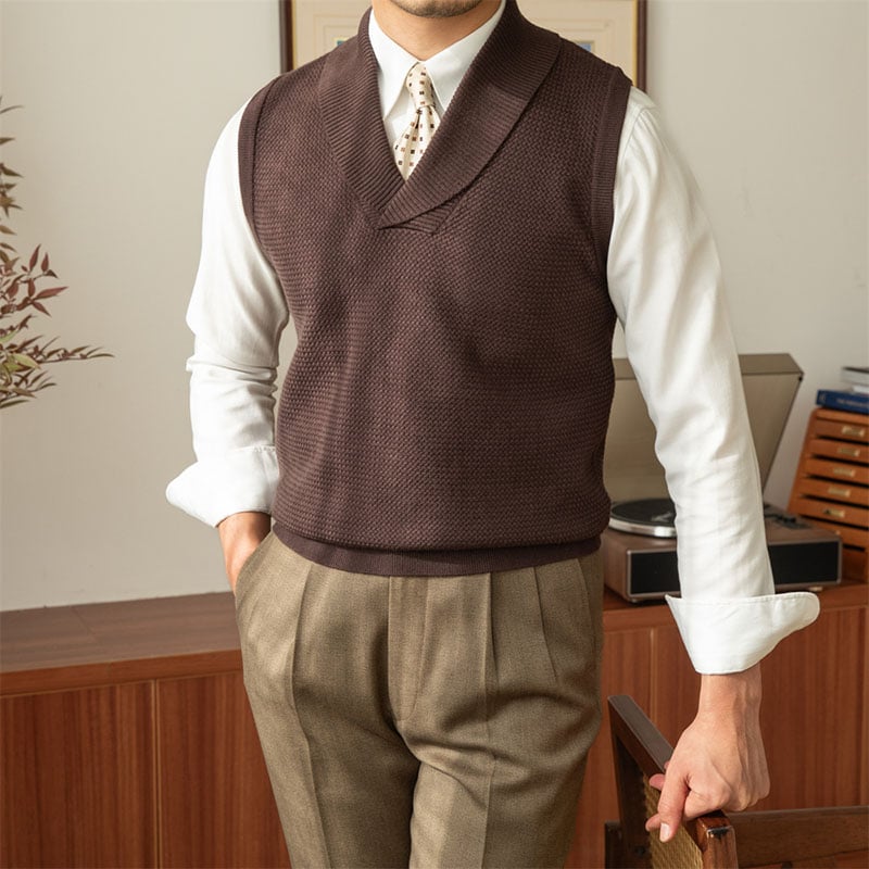Green Fruit Collar Knitted Vest