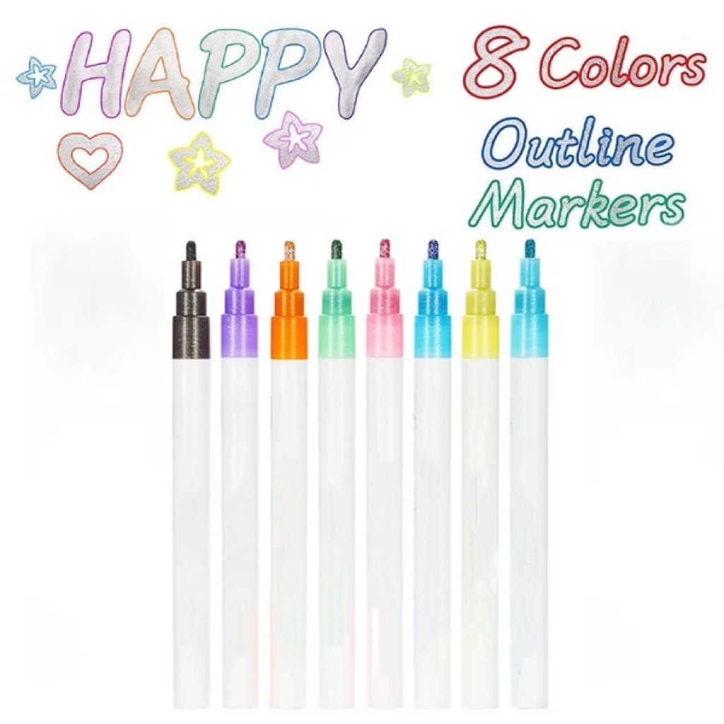 Terrain-hill Outline Marker Set (8 Colors)