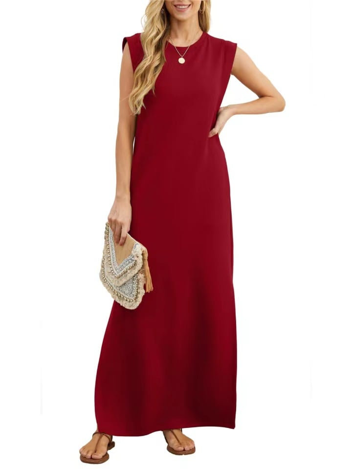 💕NEW CASUAL LOOSE SPLIT WRINKLE-FREE MAXI DRESS