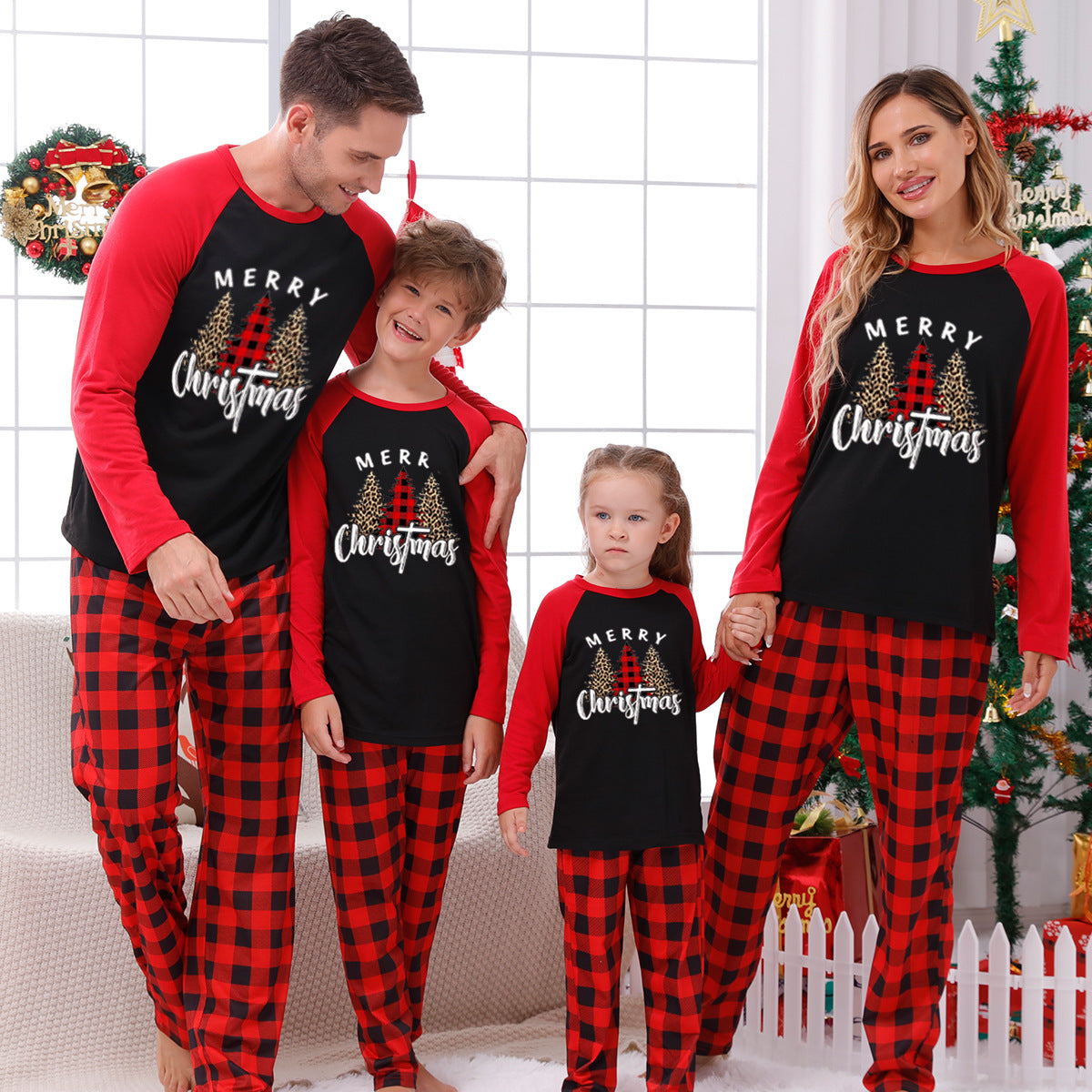 Early Christmas Pre-Sale - 50% Off -Christmas Elements Print Family Pajama Sets