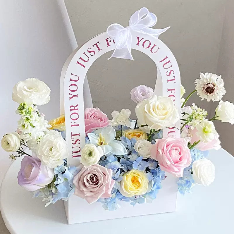 DIY Paper Box Flower Ribbon-Handbag