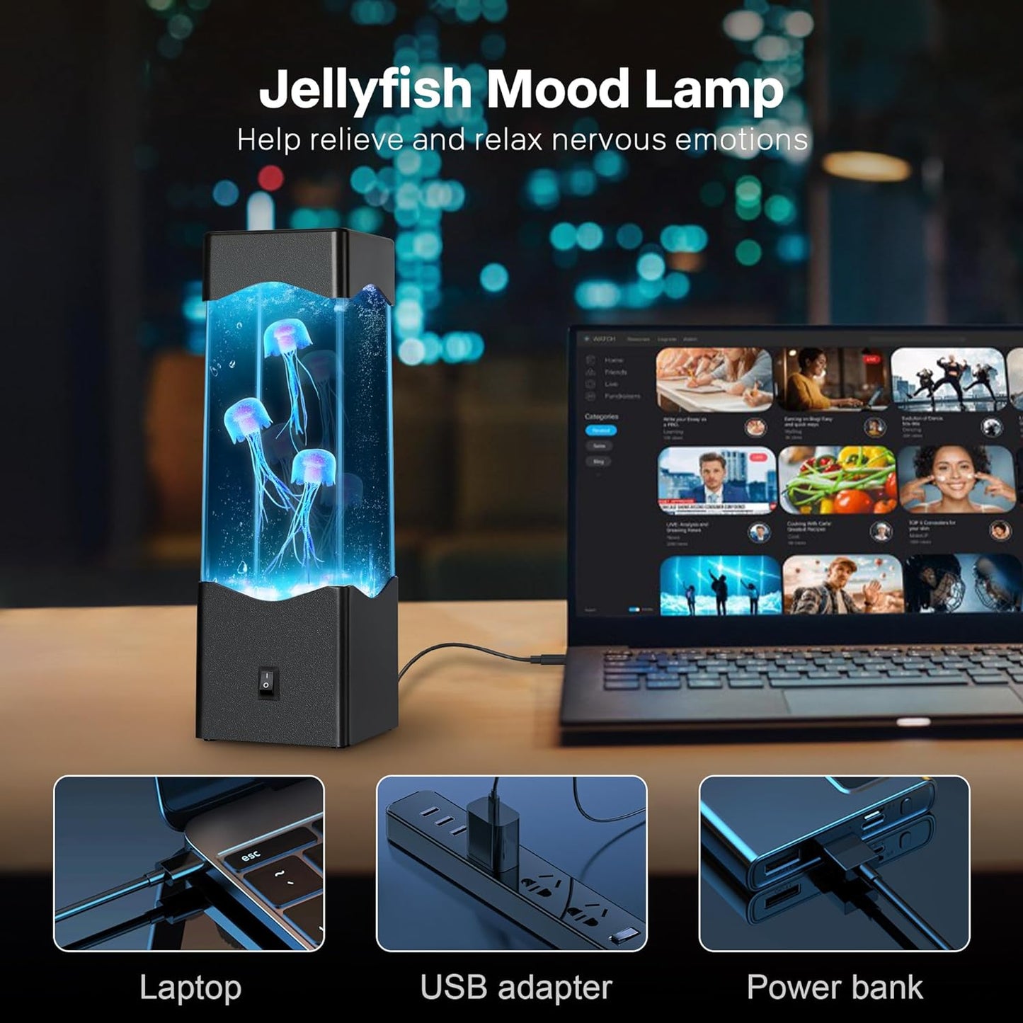 Multicolor Jellyfish Lava Lamp