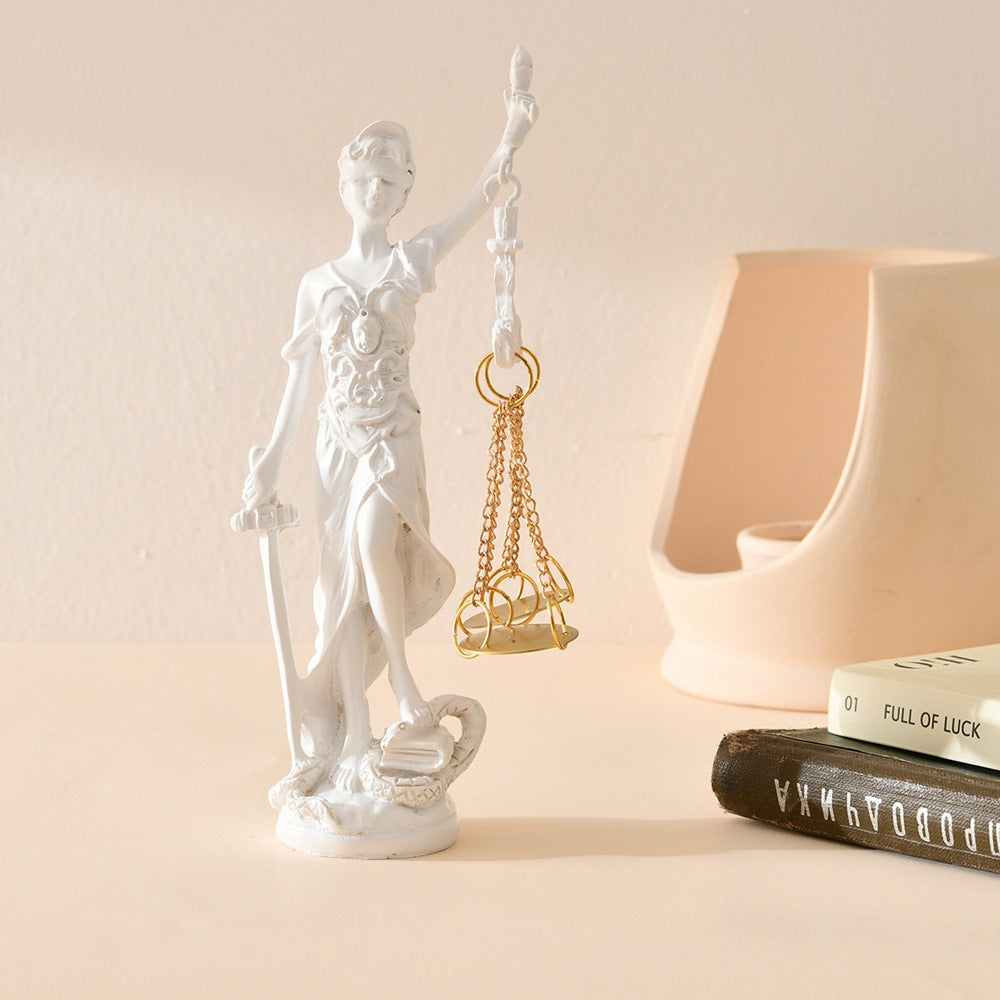 Greek goddess of justice and fairness indoor ornaments home creative decoration desktop ornaments study office