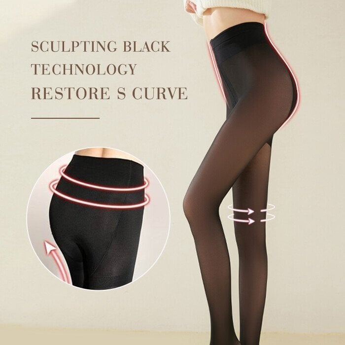 Flawless Legs Fake Translucent Warm Plush Lined Elastic Tights✨