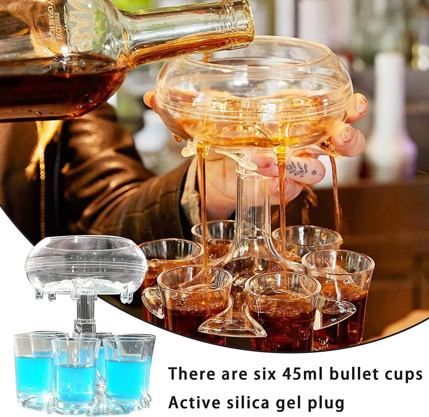 🌈 Hot-sale🥂 6 Shot Glass Dispenser and Holder
