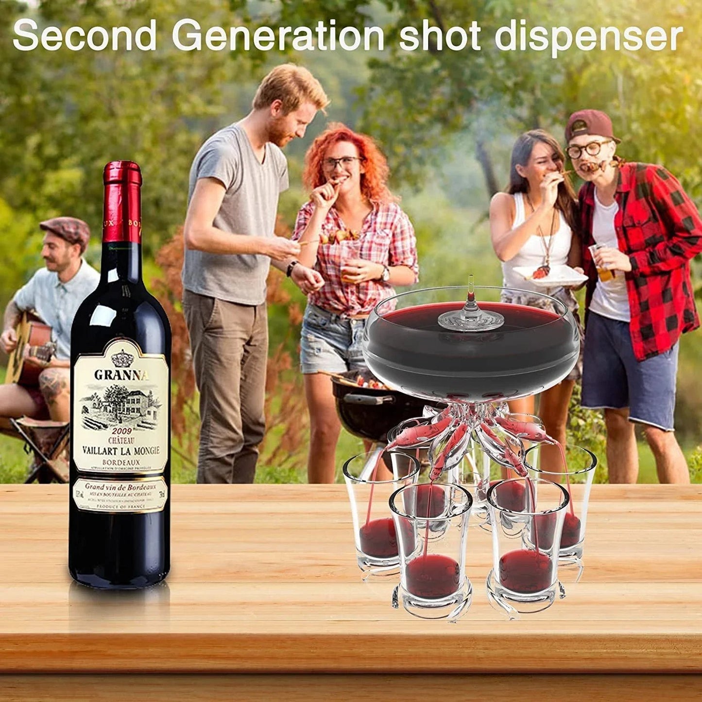 🌈 Hot-sale🥂 6 Shot Glass Dispenser and Holder