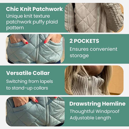 🔥Women’s Knit Patchwork Puffy Jacket🧷