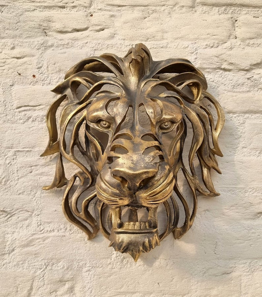 Rare Find-Large Lion Head Wall Mounted Art Sculpture