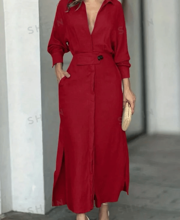 🎁LAST DAY SALE-49% OFF🎁2025 Cotton And Linen Solid Color Maxi Dress