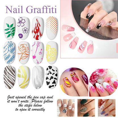 🎁Hot Sale ⏳12 Colors Nail Art Pens Set