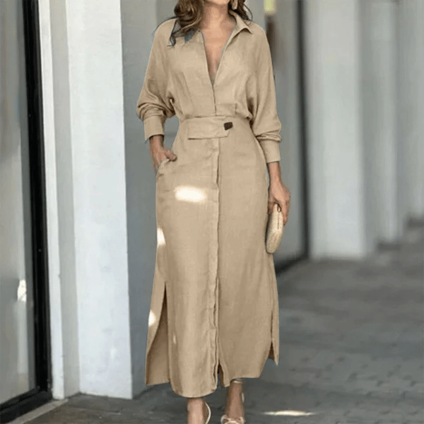 🎁LAST DAY SALE-49% OFF🎁2025 Cotton And Linen Solid Color Maxi Dress