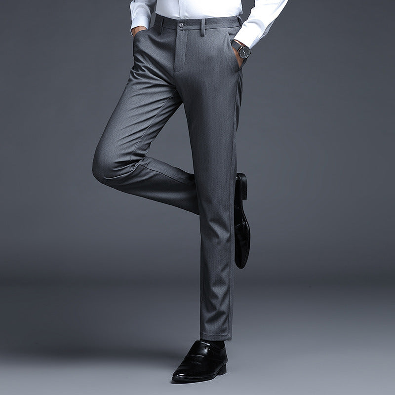 Spring Summer Winter Suit Pants Men's Straight Pants