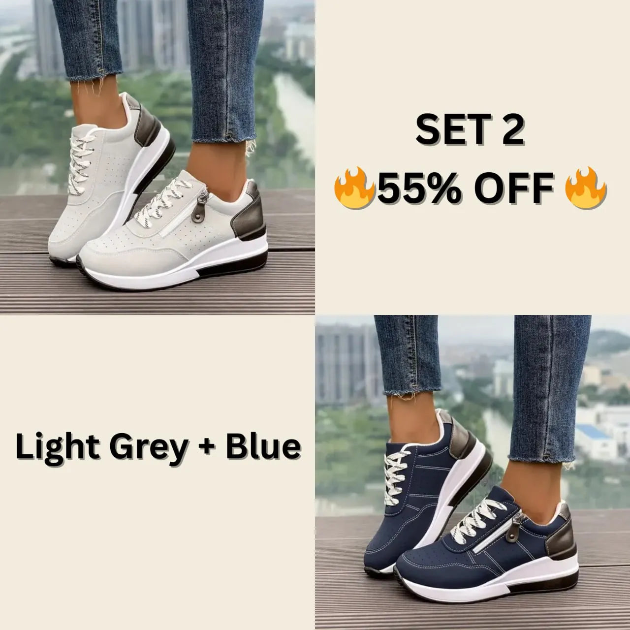 🔥Best Seller-Last Day Sale 60% OFF🔥Plus Size Women's Versatile Low Top Fashion Sneakers