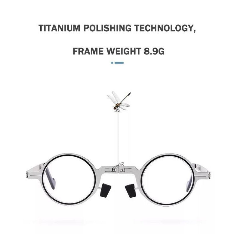 Ultra Light Titanium Material Screwless Foldable Reading Glasses