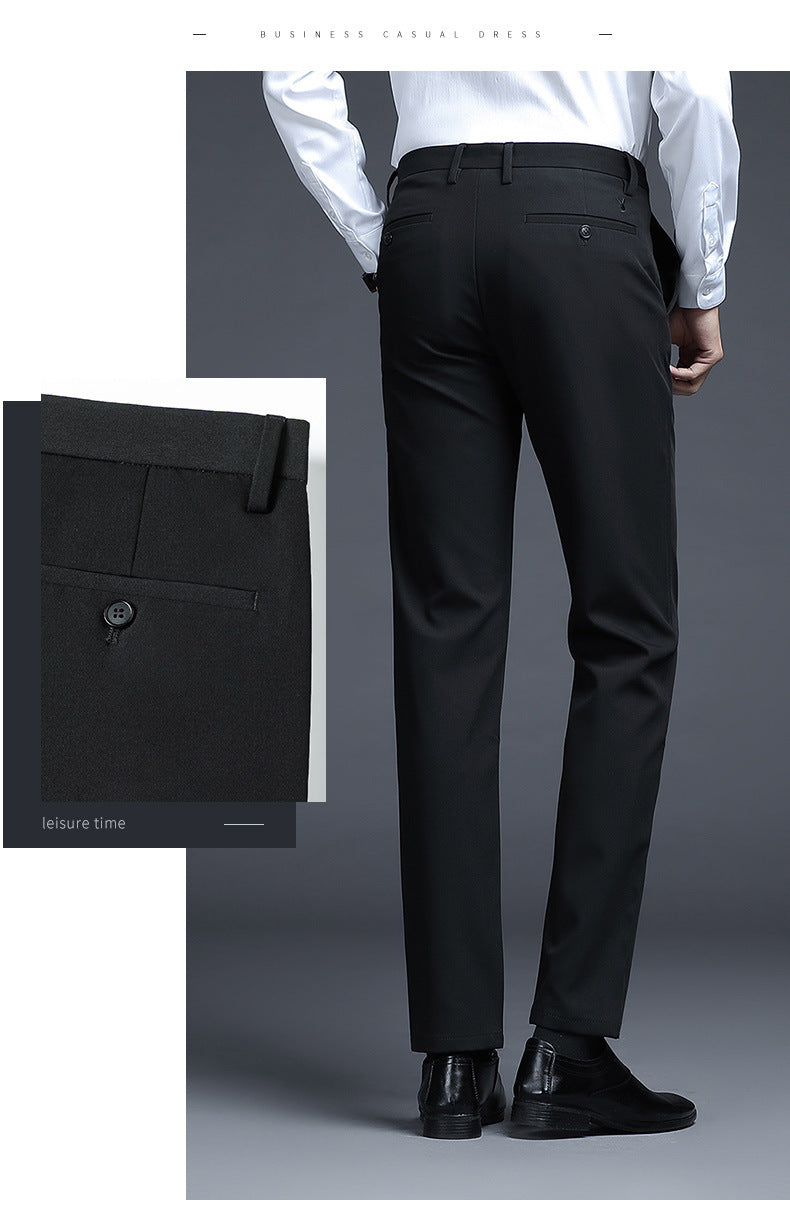 Spring Summer Winter Suit Pants Men's Straight Pants