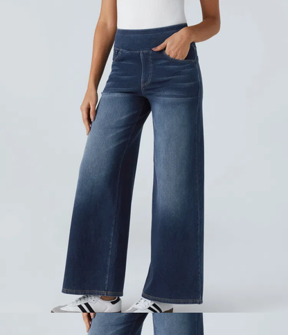 Super Stretch High-Waisted Wide Leg Jeans