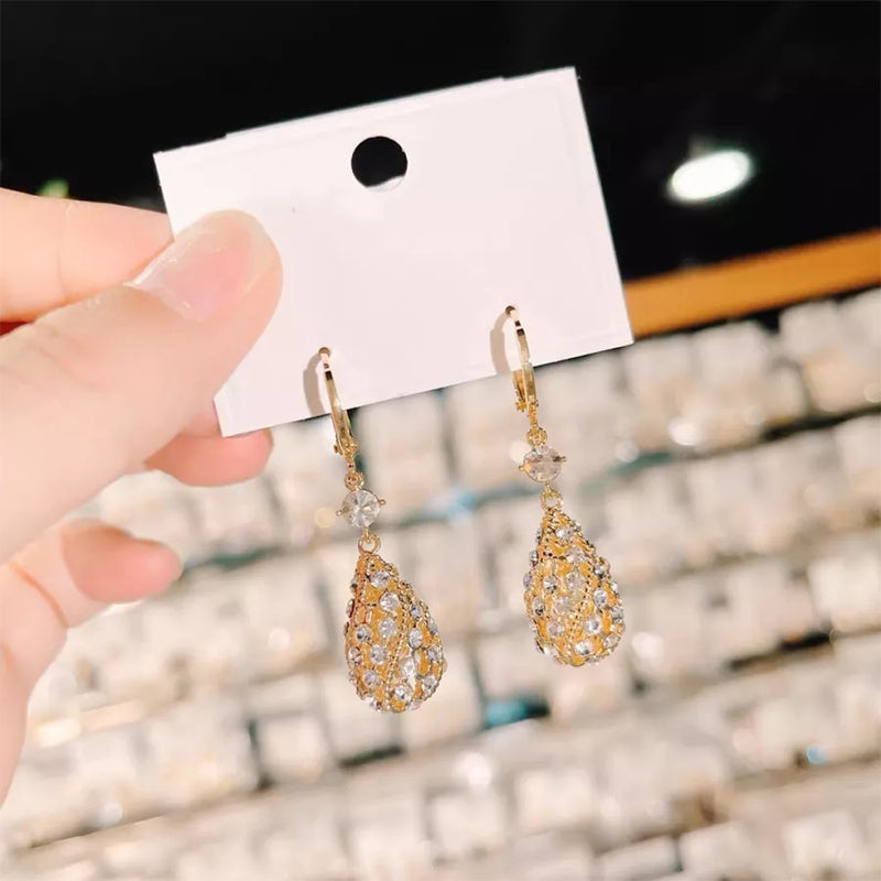 Fashion Diamond Water-Drop Earrings