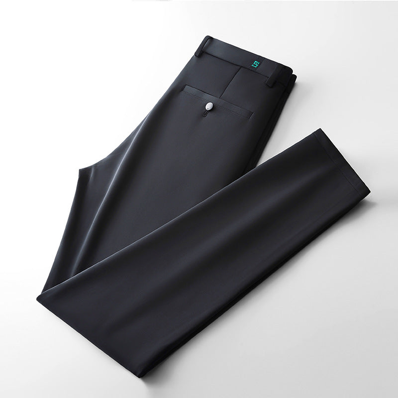 High-end drape ice silk pants business casual trousers