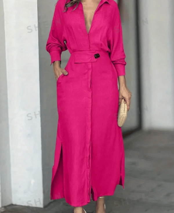 🎁LAST DAY SALE-49% OFF🎁2025 Cotton And Linen Solid Color Maxi Dress