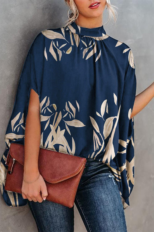 Casual Print Printing O Neck Blouses(10 Colors)