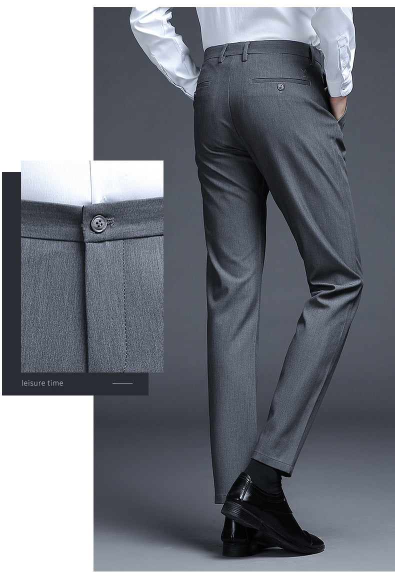 Spring Summer Winter Suit Pants Men's Straight Pants