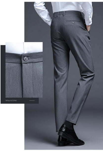 Spring Summer Winter Suit Pants Men's Straight Pants