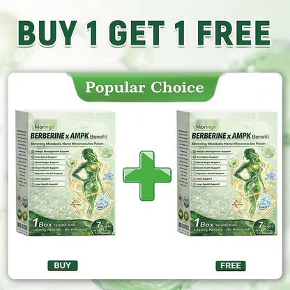 🔥Moringa × Berberine × AMPK 8-Benefit Slimming & Metabolic Nano Microneedle Patch 🇺🇸  Just once a day · Visible changes in 7 days  ✅ For obesity, loose skin, diabetes, sleep apnea, joint issues, and more