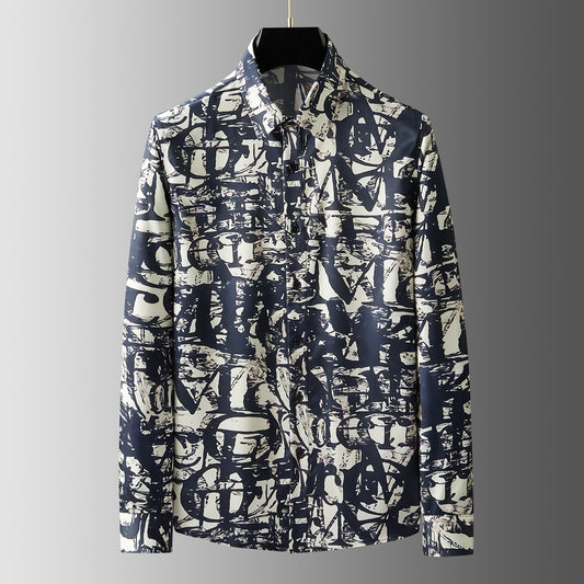 Graffiti letters digital print long sleeve shirt