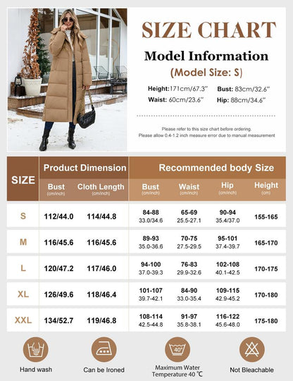 ⚡💥Built for Extreme Cold ❄️Thickened hooded long down jacket