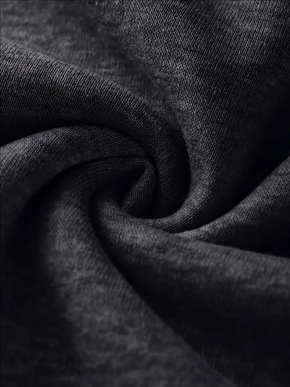 Men's Double Hooded Full Zip-Up Sweatshirt - Loose Drop Shoulder Warm Winter Hoodie Jacket for Gym & Outdoors