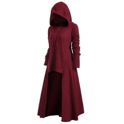 Hooded Pocket High Low Drop Shoulder Longline Sweater