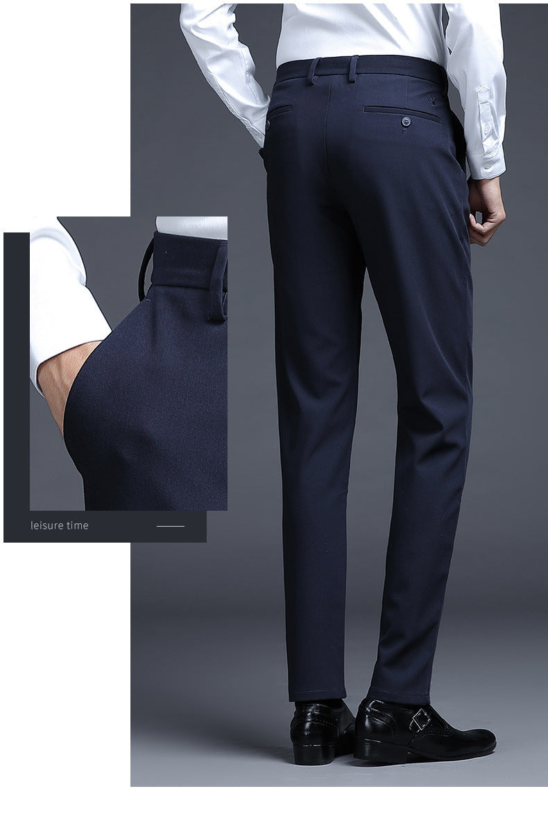 Spring Summer Winter Suit Pants Men's Straight Pants