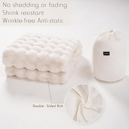 [🔥Final 24-hour Preferential Deal🔥]🎄Popular thickened rabbit plush nap blanket, flannel milk velvet cover blanket