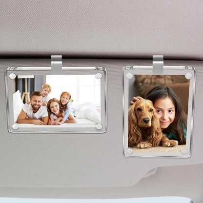 🔥Magnetic Car Sun Visor Photo Clips