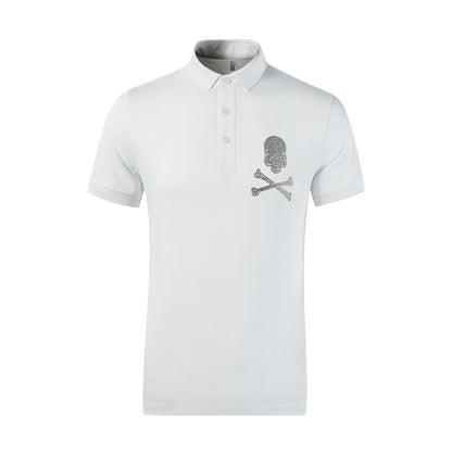 Men's Colored Diamond Skull POLO Shirt