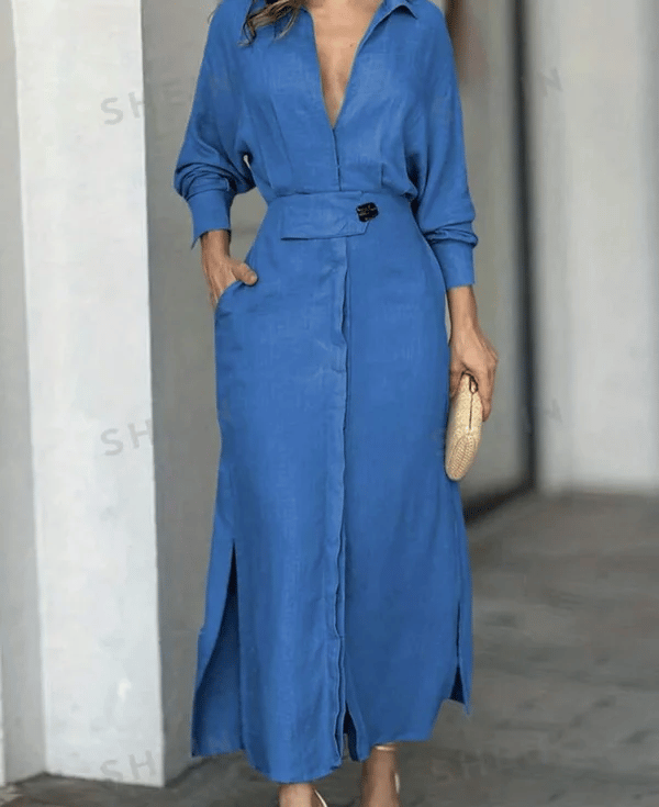 🎁LAST DAY SALE-49% OFF🎁2025 Cotton And Linen Solid Color Maxi Dress