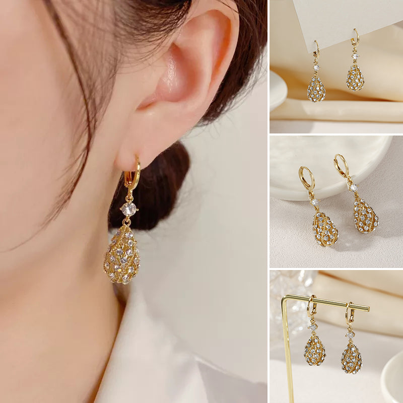 Fashion Diamond Water-Drop Earrings