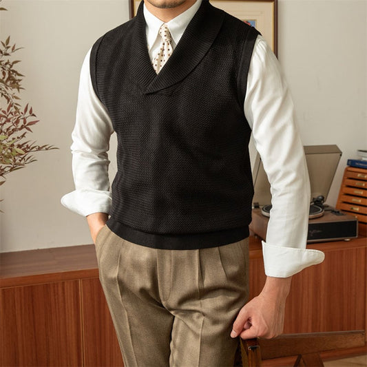 Green Fruit Collar Knitted Vest