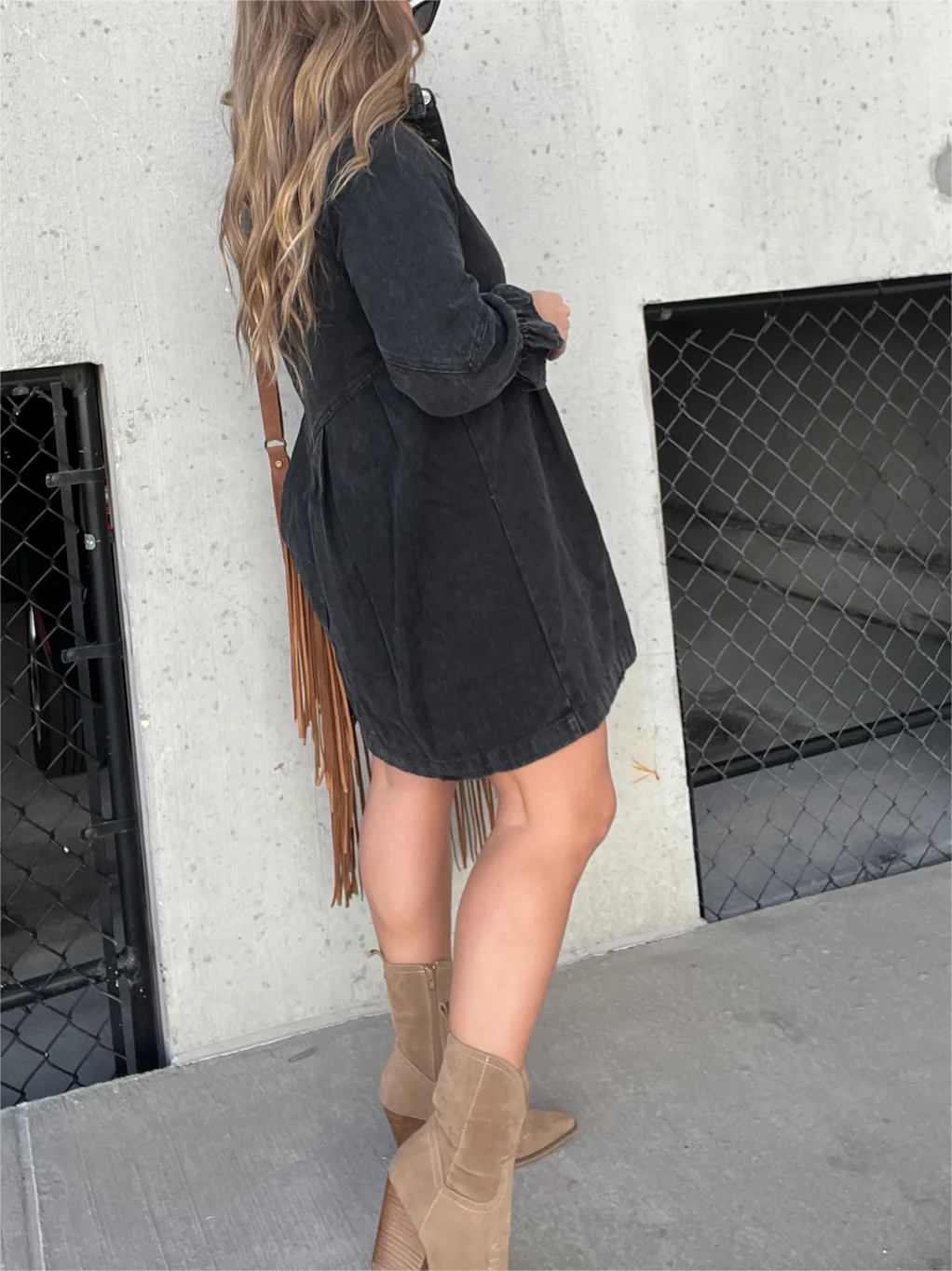 2025 New Washed Denim Puff Sleeve Dress (Buy 2 Free Shipping)