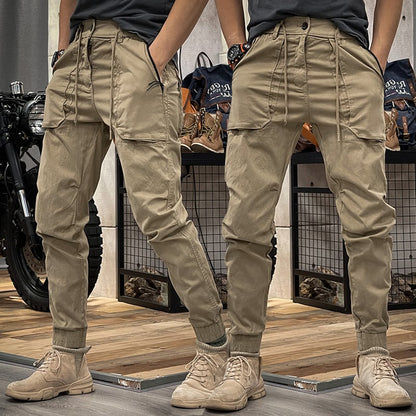 2025 SPRING MEN'S DISTRESSED SLIM FIT BIKER JEANS