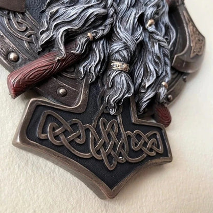 Retro Viking Berserker Double Axe Wall Decorative Plaque Resin Ornaments Wall Decor Plaque