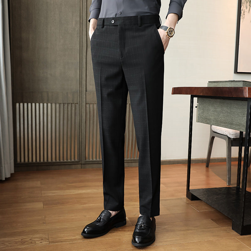 Plaid casual business suit trousers