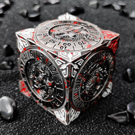 New DND Fidget Spinner DICE: 7-in-1 Metal DND Dice Cube – 6-Sided Rotating Polyhedral Dice, Tabletop RPG Accessory for DMs and Player