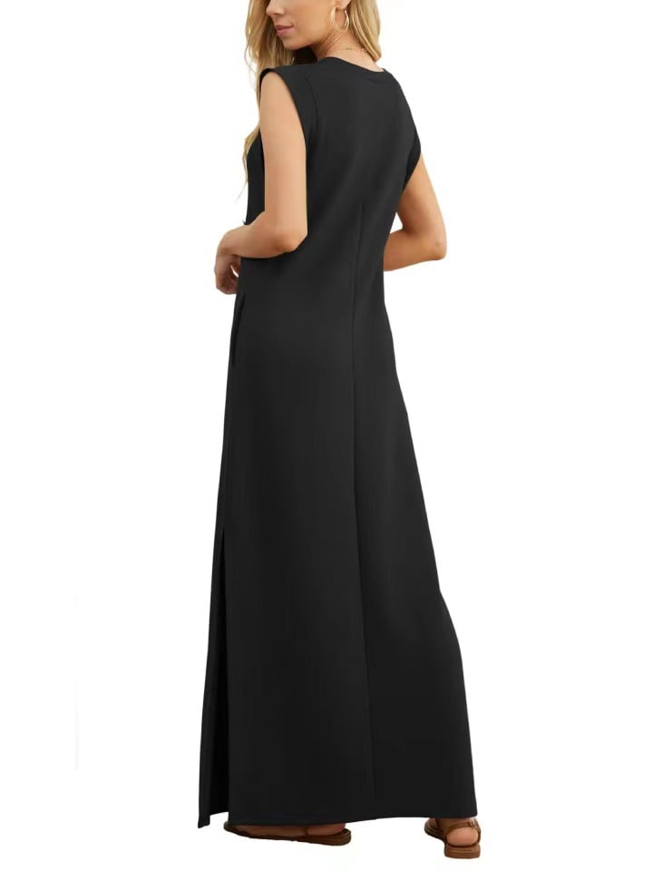 💕NEW CASUAL LOOSE SPLIT WRINKLE-FREE MAXI DRESS