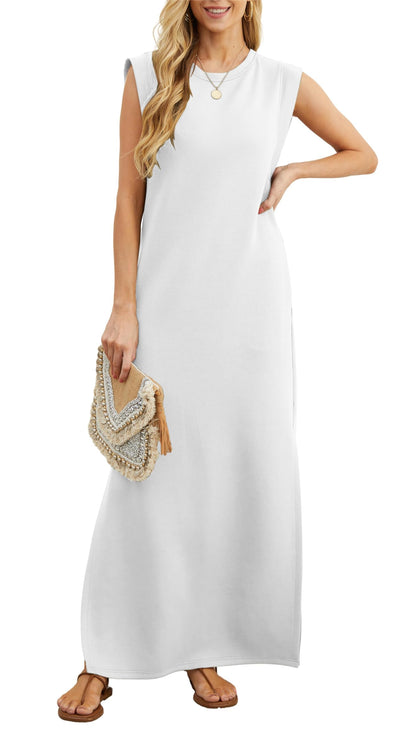women's casual loose split wrinkle free maxi dress